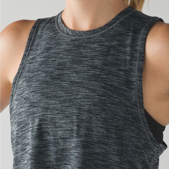 Lululemon Heathered Black Muscle Tank - Picture 2 of 2